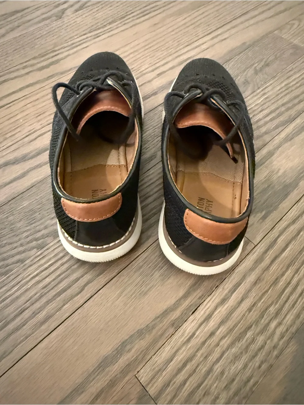 Johnston & Murphy Kids Black Knit Dress Oxfords - Like New!